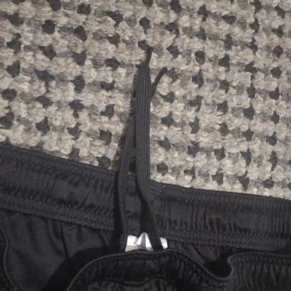 Adidas Men's Black Athletic Shorts with White Stripes - Picture 3 of 7